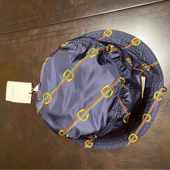 New Gucci Floral Horsebit Logo Colors Bucket Hat Double Sided Size L - Picture 2 of 11